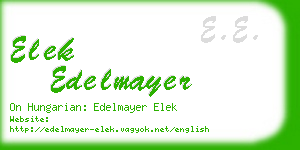 elek edelmayer business card